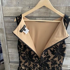 Black lace formal dress